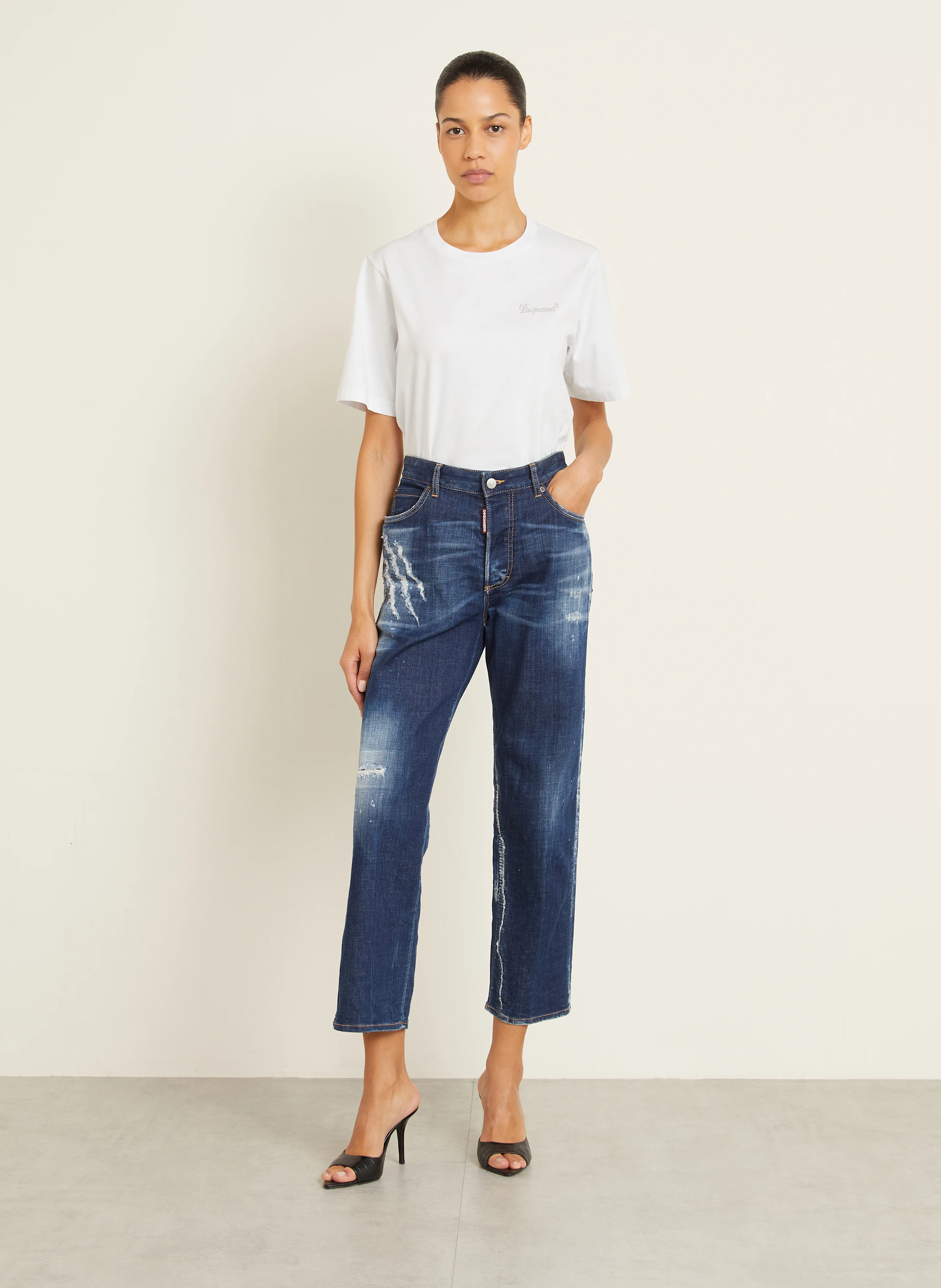 DSQUARED2 T-Shirt mit Schmucksteinen