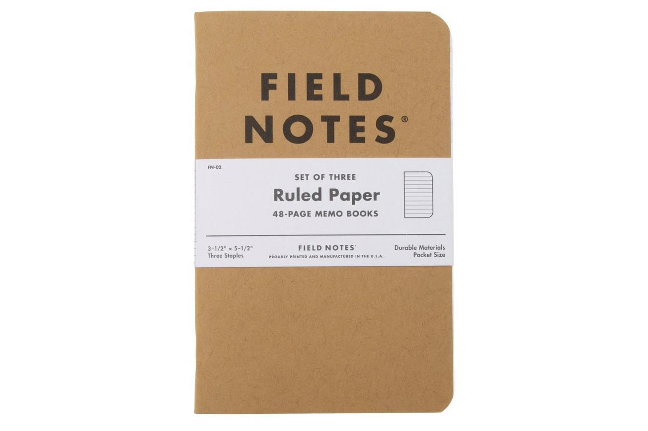 Field Notes Original Kraft FN-02 Ruled 3-Pack, notitieboekjes