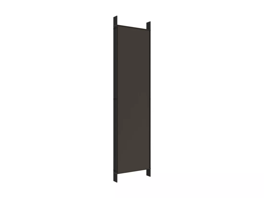 Cloison de séparation 6 panneaux Marron 300x200 cm Tissu