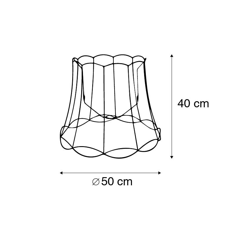 Zwarte metalen lampenkap 50/40 - Granny Frame