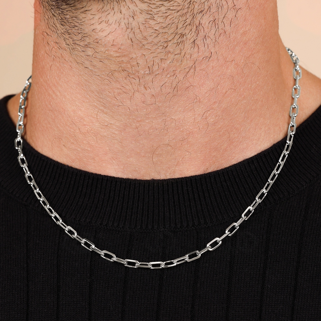Ankerkette geschliffen 925 Silber 4.1mm