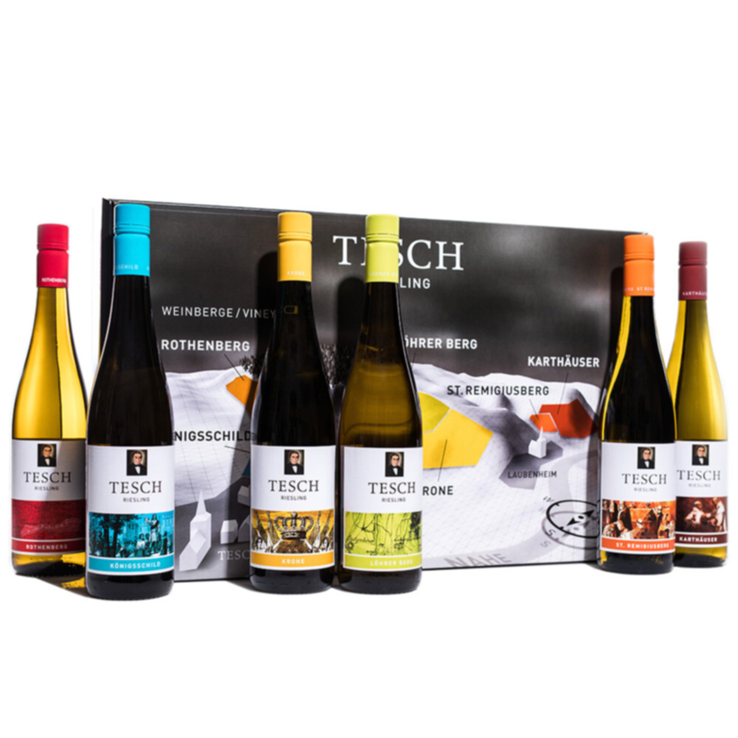 Riesling-Box Weinberge Weingut Tesch 6x75cl -450cl