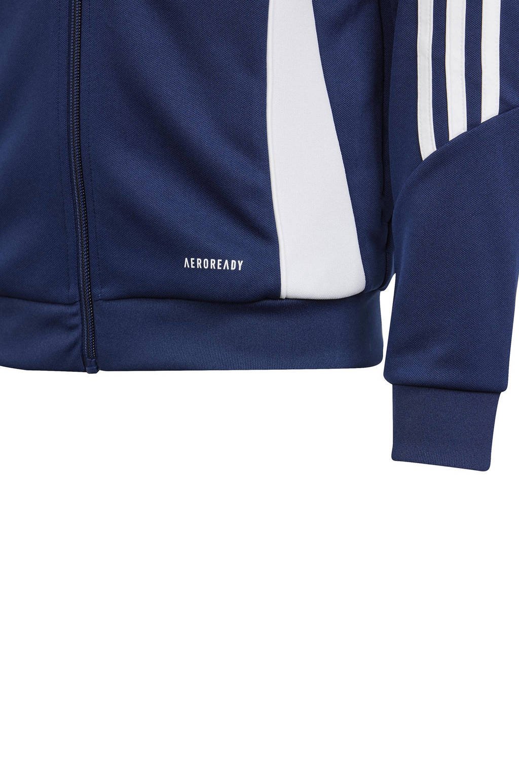 adidas Juniorvoetbal trainingsjack TIRO 24 donkerblauw/wit