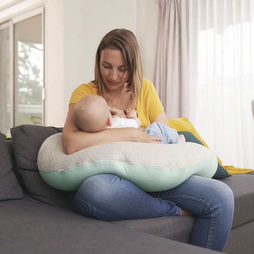 Coussin de maternité et d'allaitement Fluffy 2 en 1 - Ecru