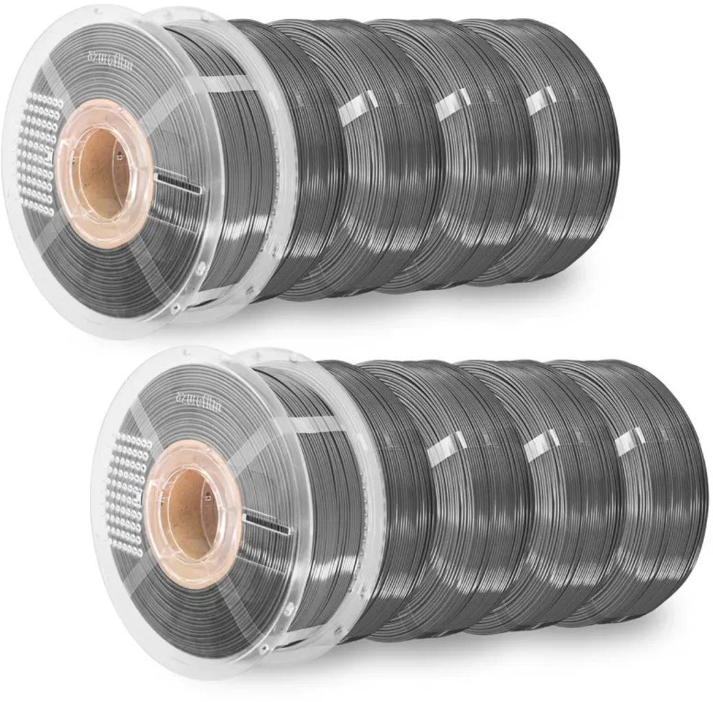 AzureFilm  PETG SUPER PACK Grey, 1,75 mm (10.000 g)    PETG Hyper Speed Filamente im Vorteilspaket!
