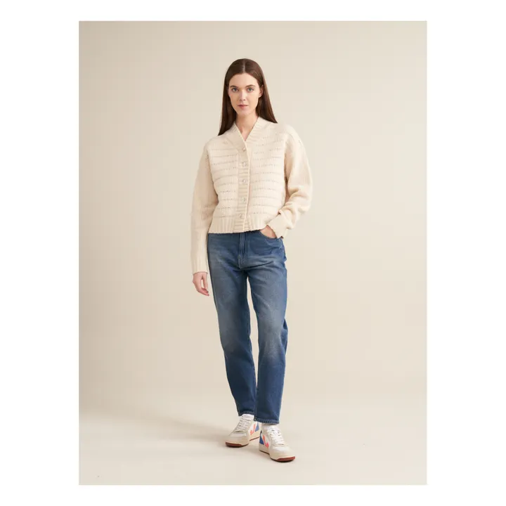 Bellerose Cardigan Gyel Laine Superfine Mérinos - Collection Femme | Ivoire