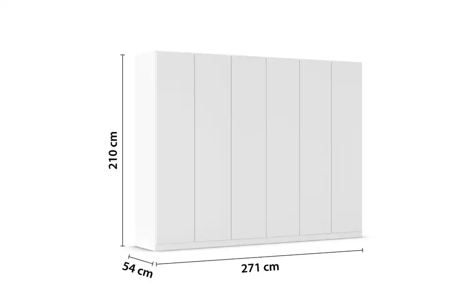 Falttürenschrank 271 cm 6 Stück