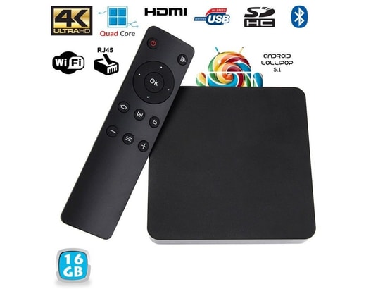 YONIS - Mini PC Android TV Box 4K passerelle multimédia RAM 2Go CPU...