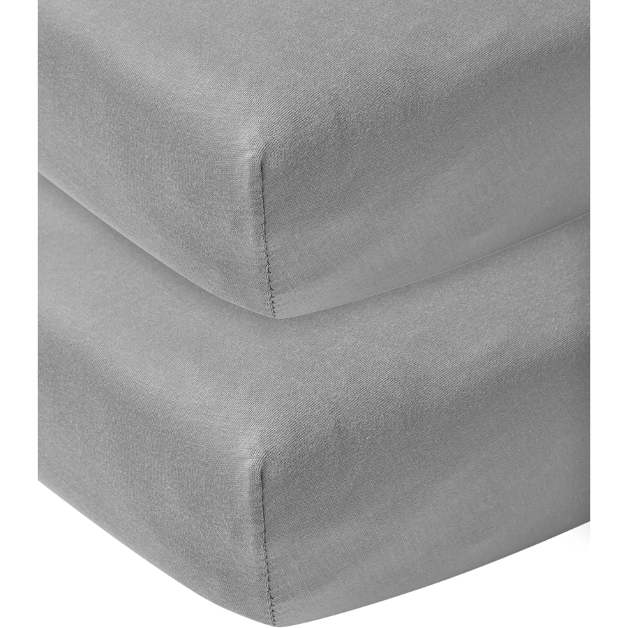 Meyco Jersey Spannbettlaken 2er Pack 40 x 8090 cm grau
