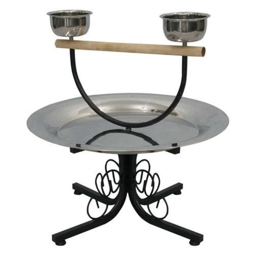 Cercado/mesa para pássaros cinzentos