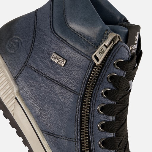 Remonte Veterboots blauw Leer