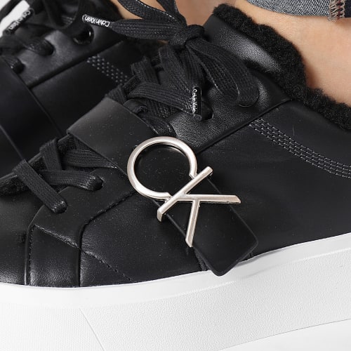 Baskets Femme Flatform Cupsole Lace Up 1671 CK Black