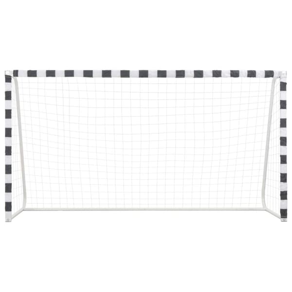 vidaXL Fotballmål 300x160x90 cm metall svart og hvit