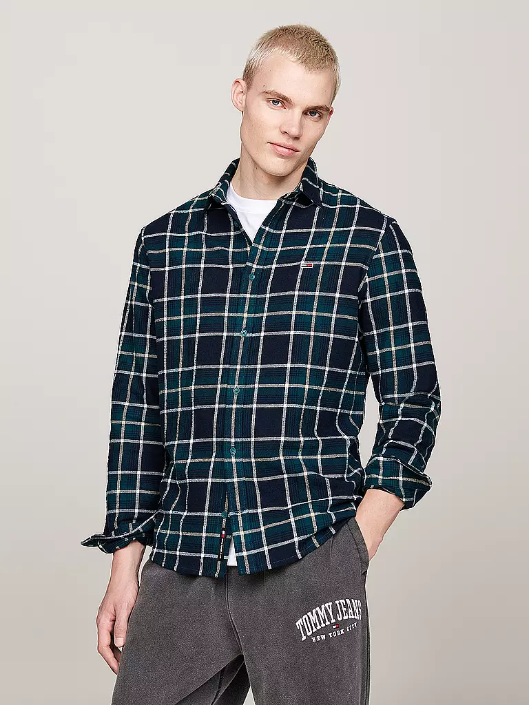 TOMMY JEANS Flanellhemd  blau