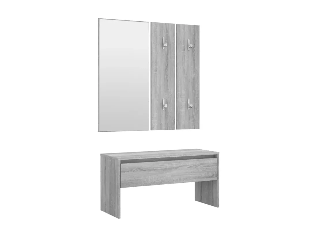 Ensemble de meubles de couloir Sonoma gris Bois d'ingénierie
