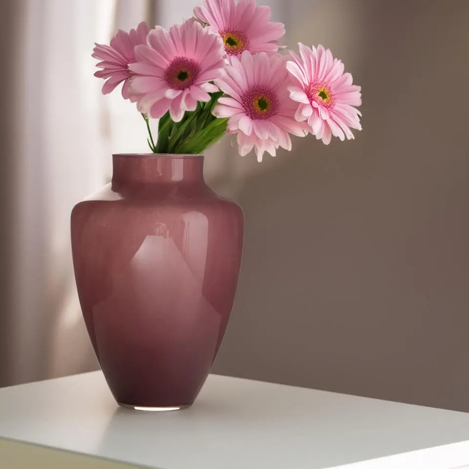 Hakbijl Glass Bloemenvaas Olaf - paars - glas - D24 x H37 cm