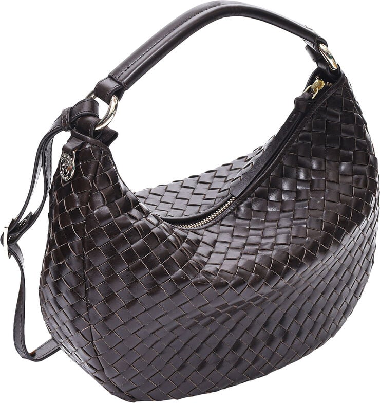 ADAX Salerno shoulder bag Marlin Mørkebrun