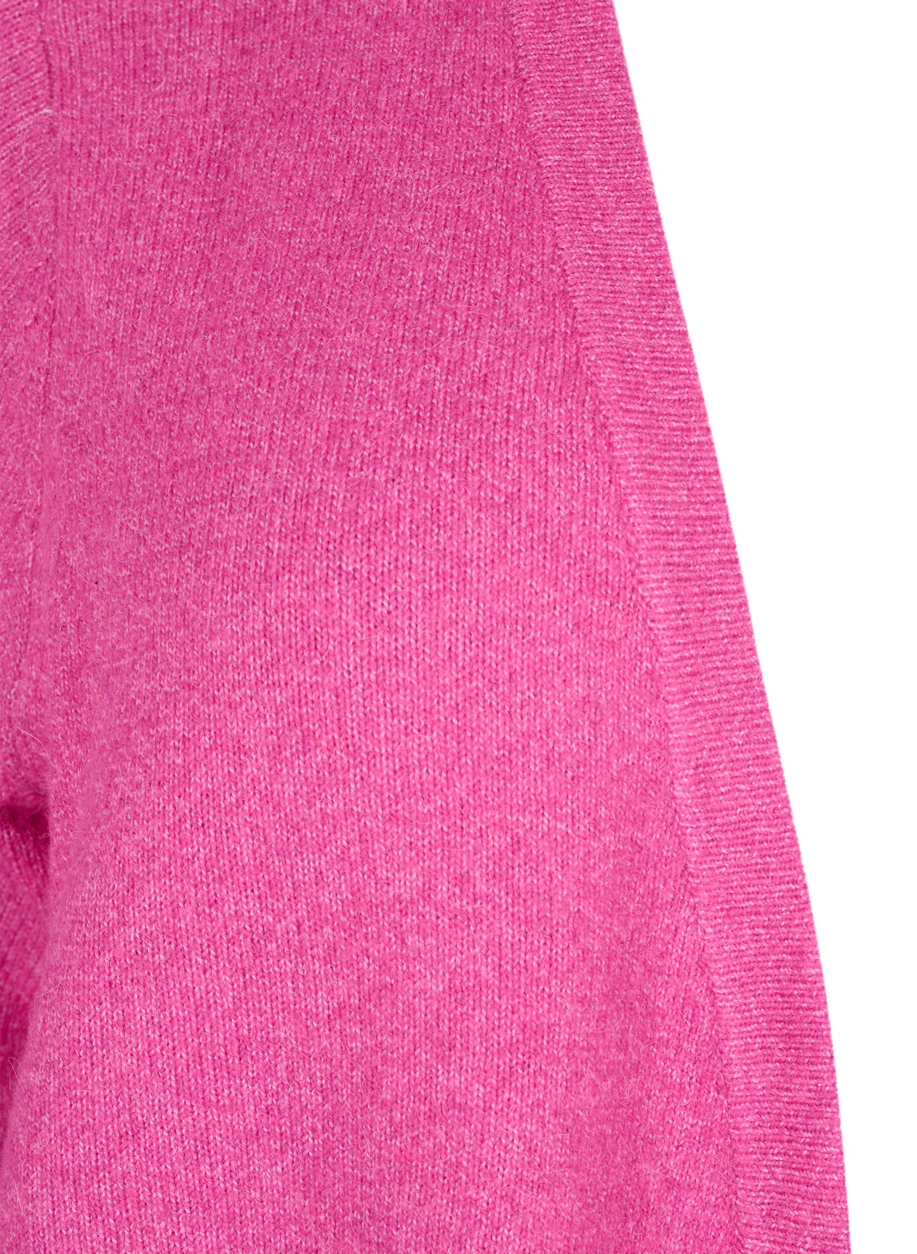 Meleret strik cardigan med lommer