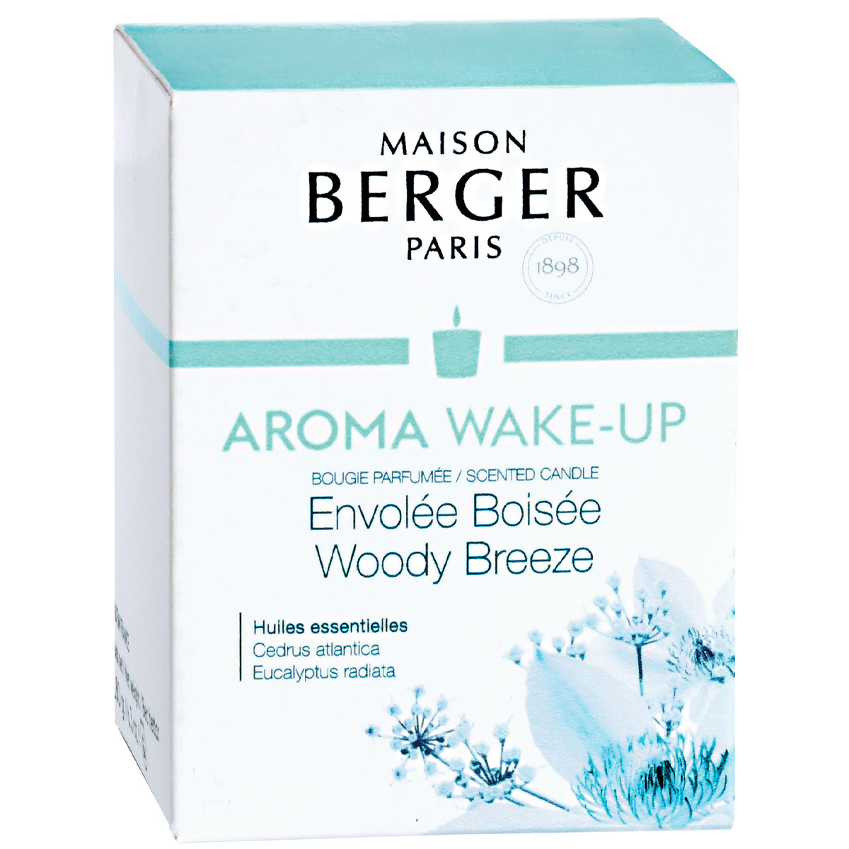 Bougie parfumée - Bergamote, santal, patchouli - Aroma Wake Up - 35h