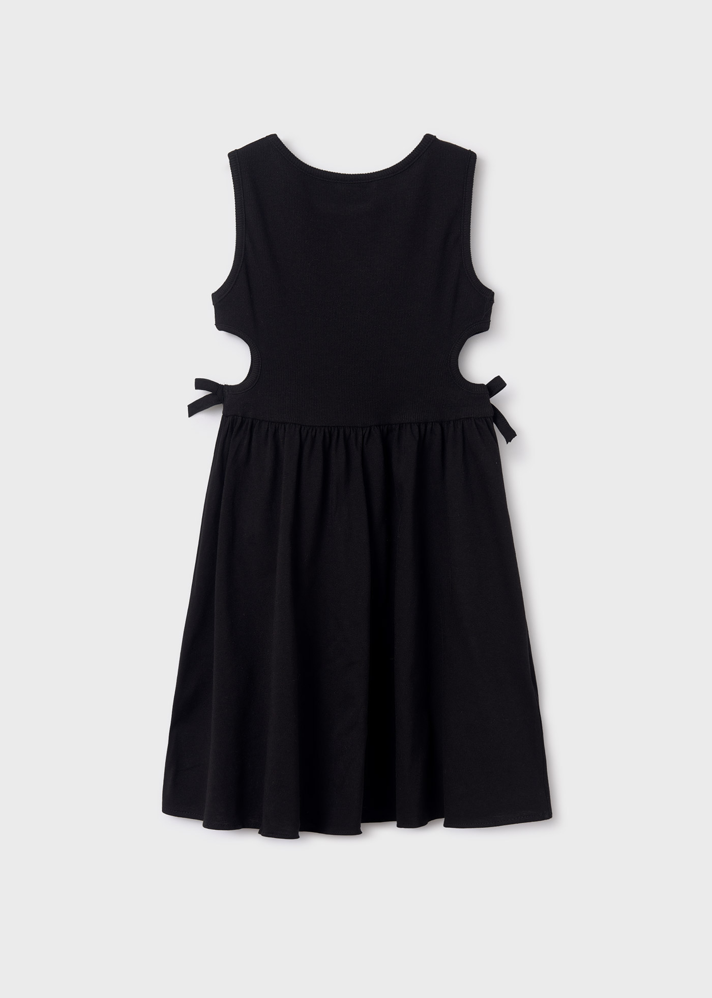 Vestido canelado com recortes em formato de abóbora para meninas