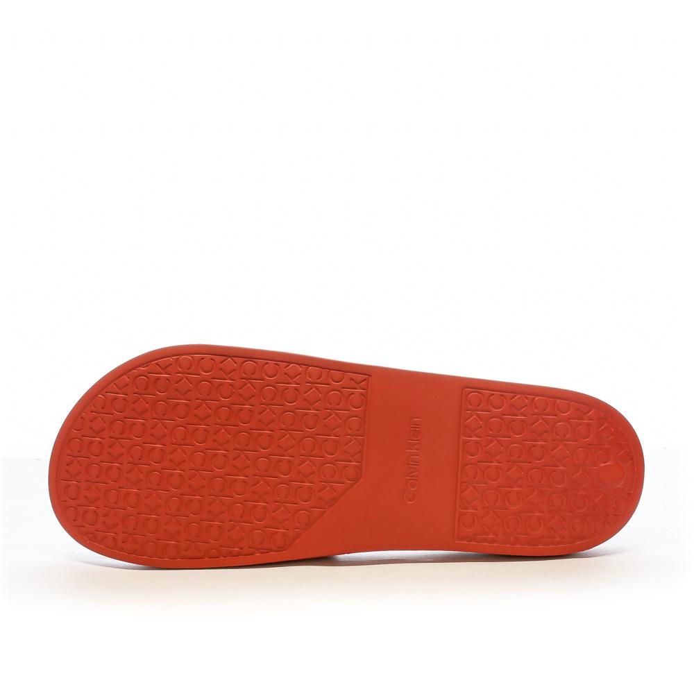 Calvin Klein Jeans Claquettes Rouges Homme Calvin Klein Jeans Slide Rubber