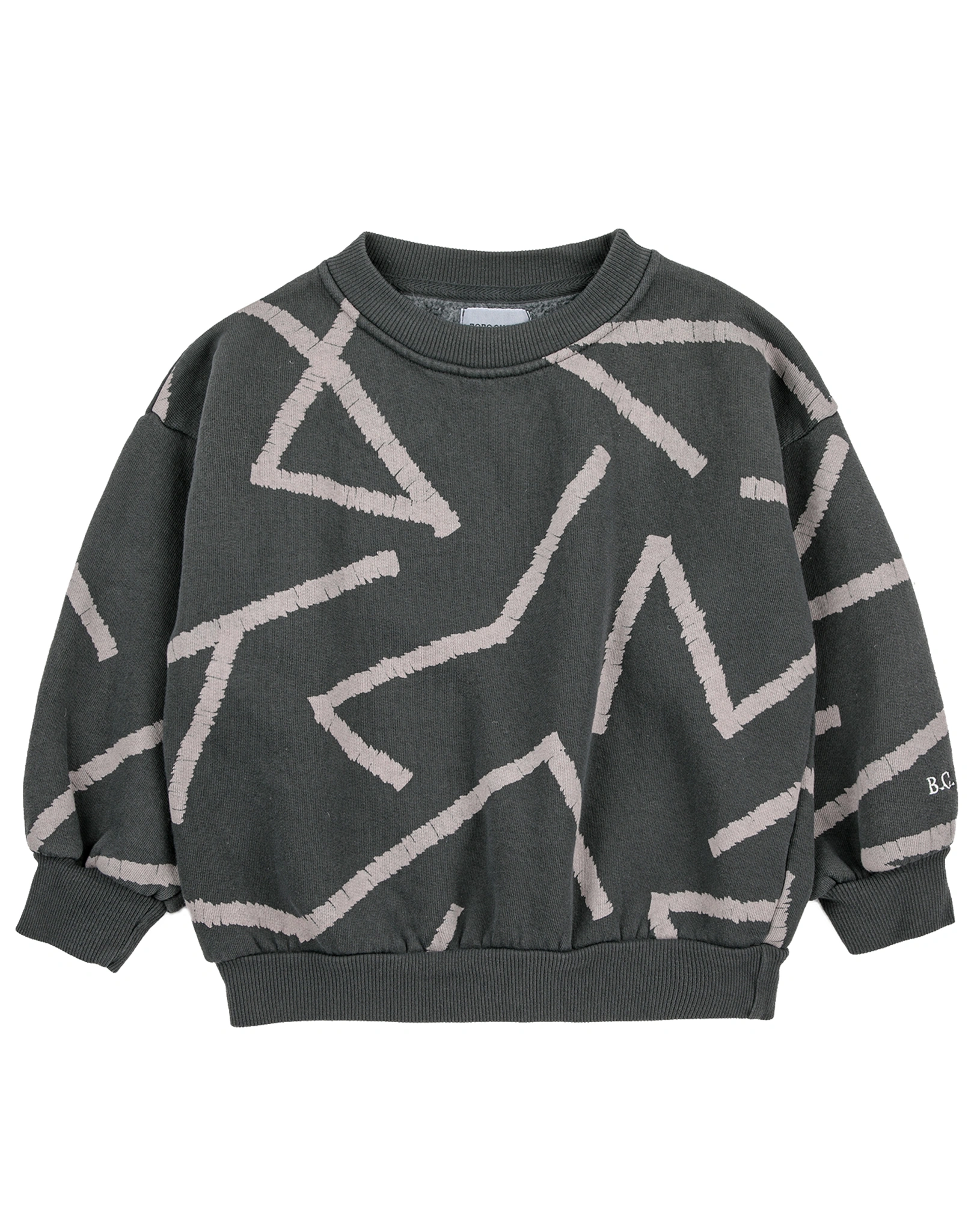 Sweatshirt LINES ALL OVER in dunkelgrau