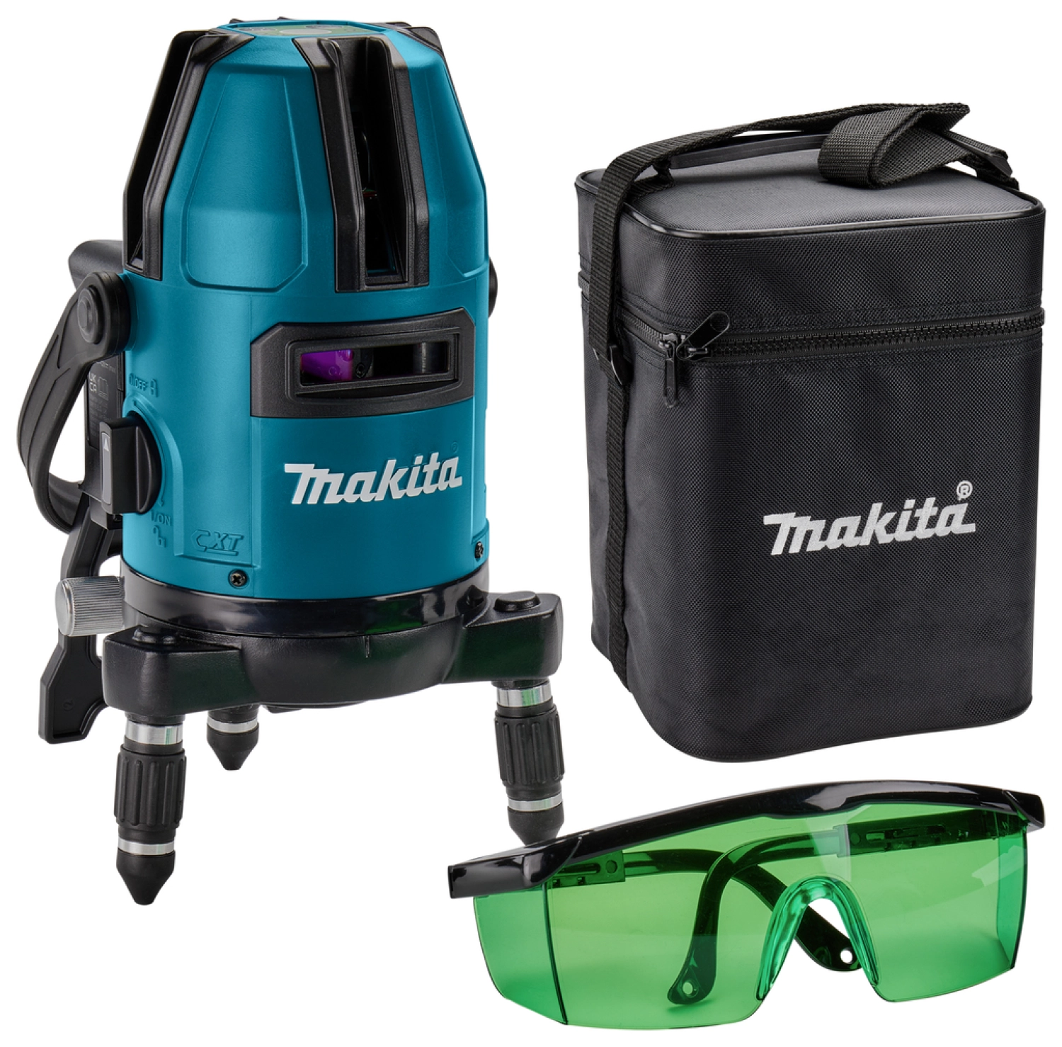 Makita SK40GDZ 12V Max Li-ion Accu Kruislijnlaser body in tas- groen - 4 lijnen