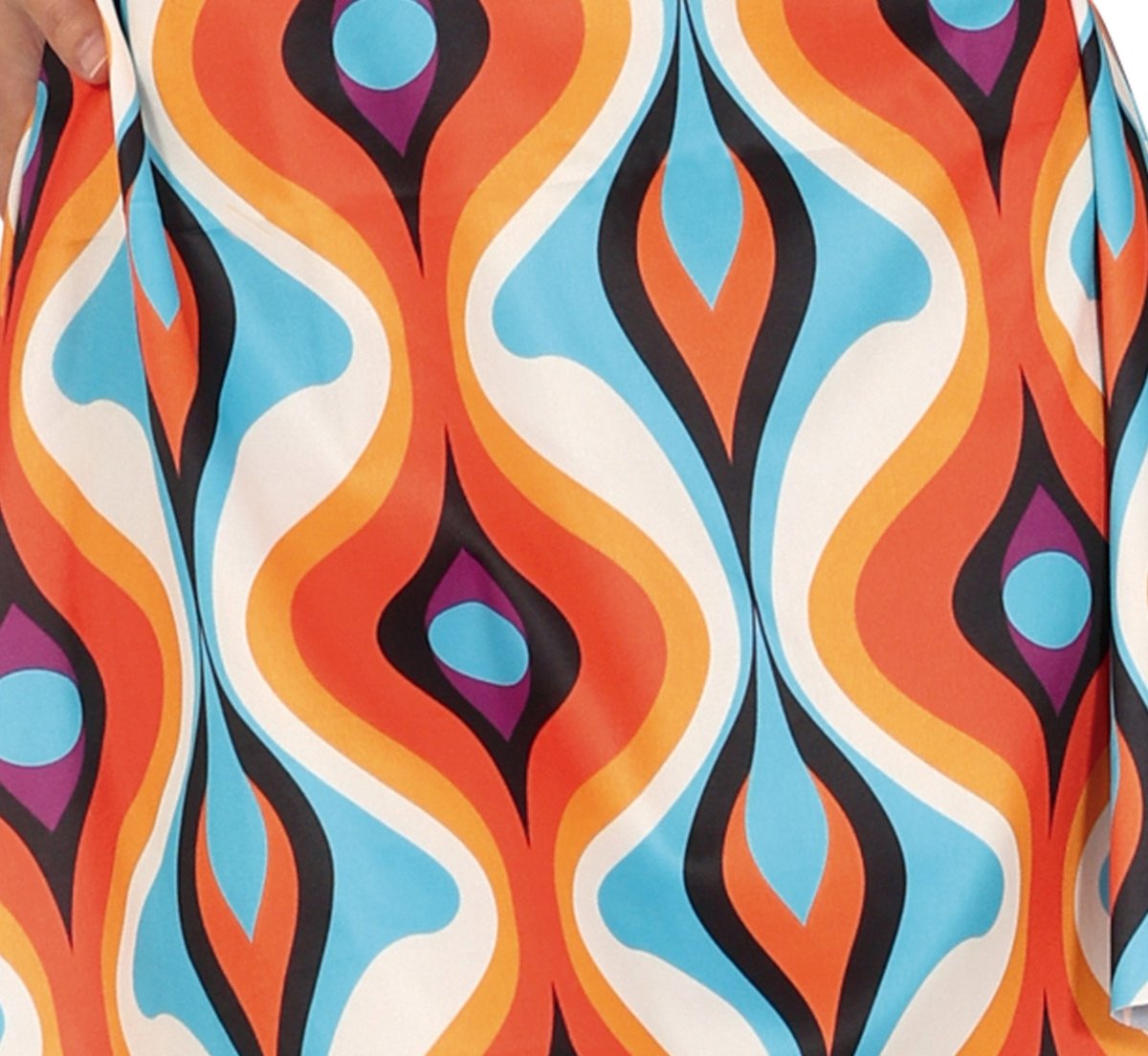 Hippie 60S Kostuum Blauw Oranje Dames