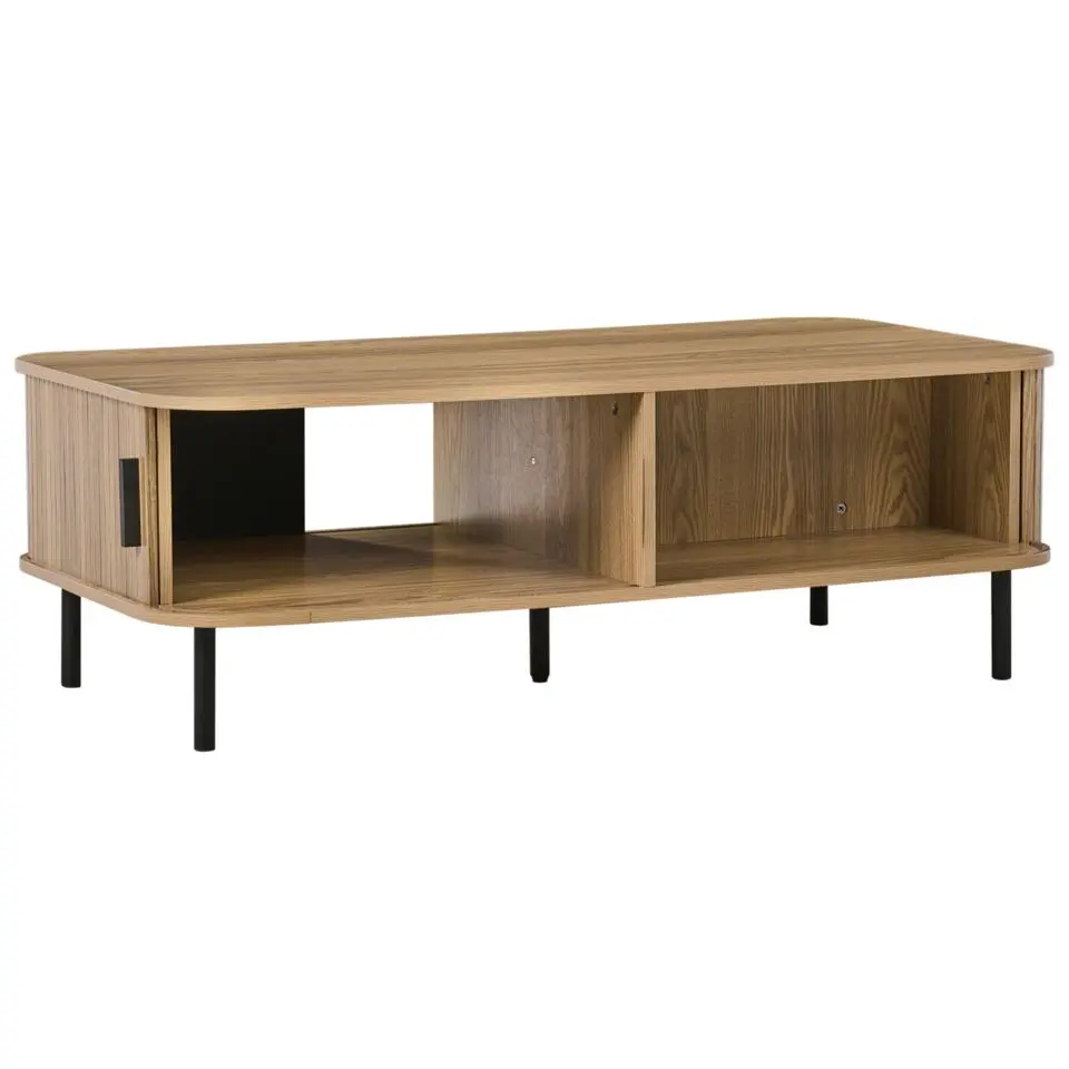 BRADLEY - Salontafel - Lichthout/Zwart - MDF