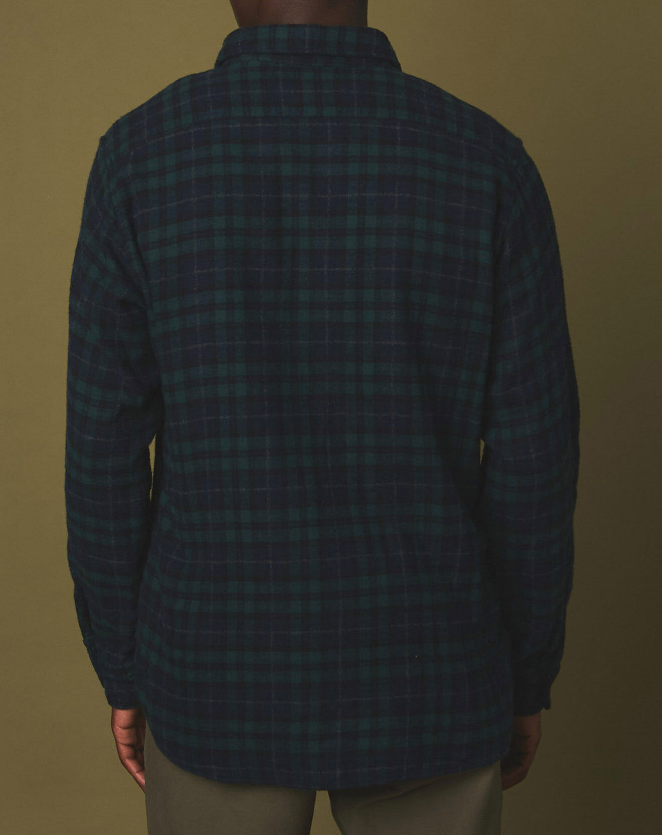 Hartford Surchemise en Flanelle slim Percey navy/vert/marron