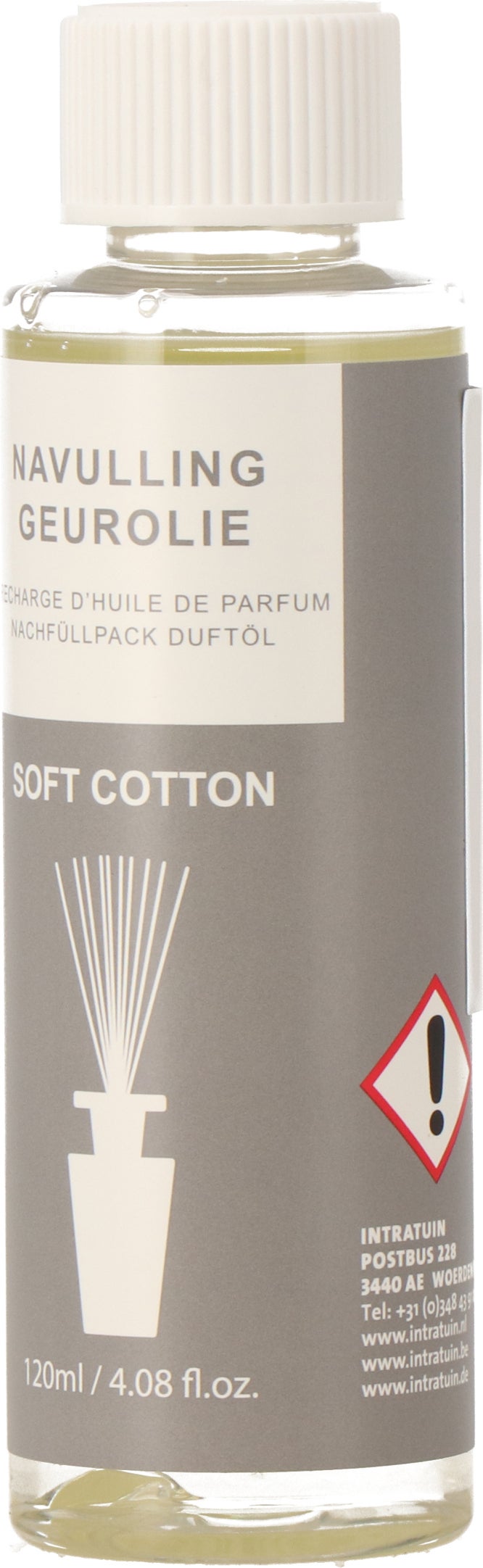 Intratuin navulling geurstokken Soft Cotton 120 ml