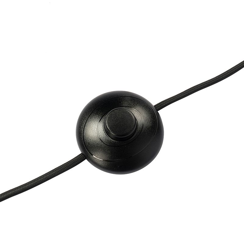 Design vloerlamp zwart met goud 3-lichts verstelbaar - Mesh