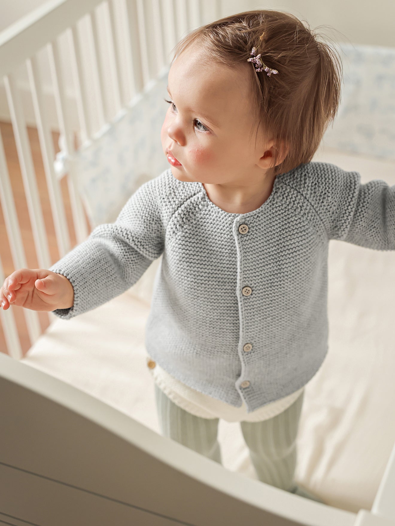 Gilet Bébé en laine et coton bio