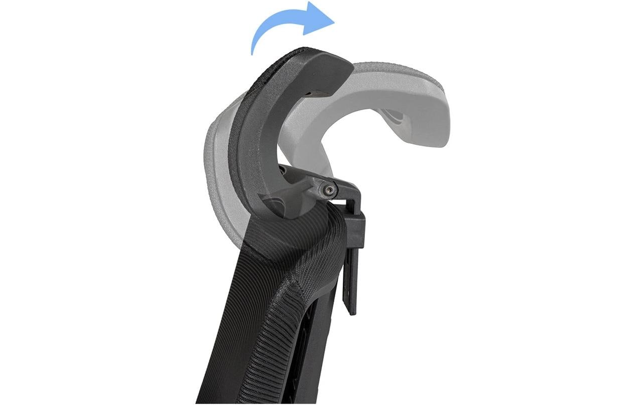 Bürostuhl ErgoFlex Schwarz<br>Drehbarer Stuhl mit Armlehnen und Kopfstütze