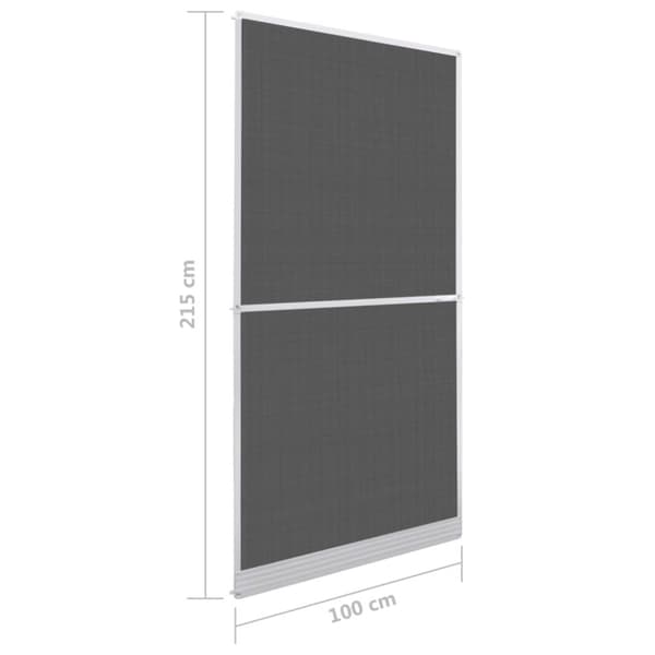 vidaXL Insektskjerm med hengsler for dør hvit 100 x 215 cm