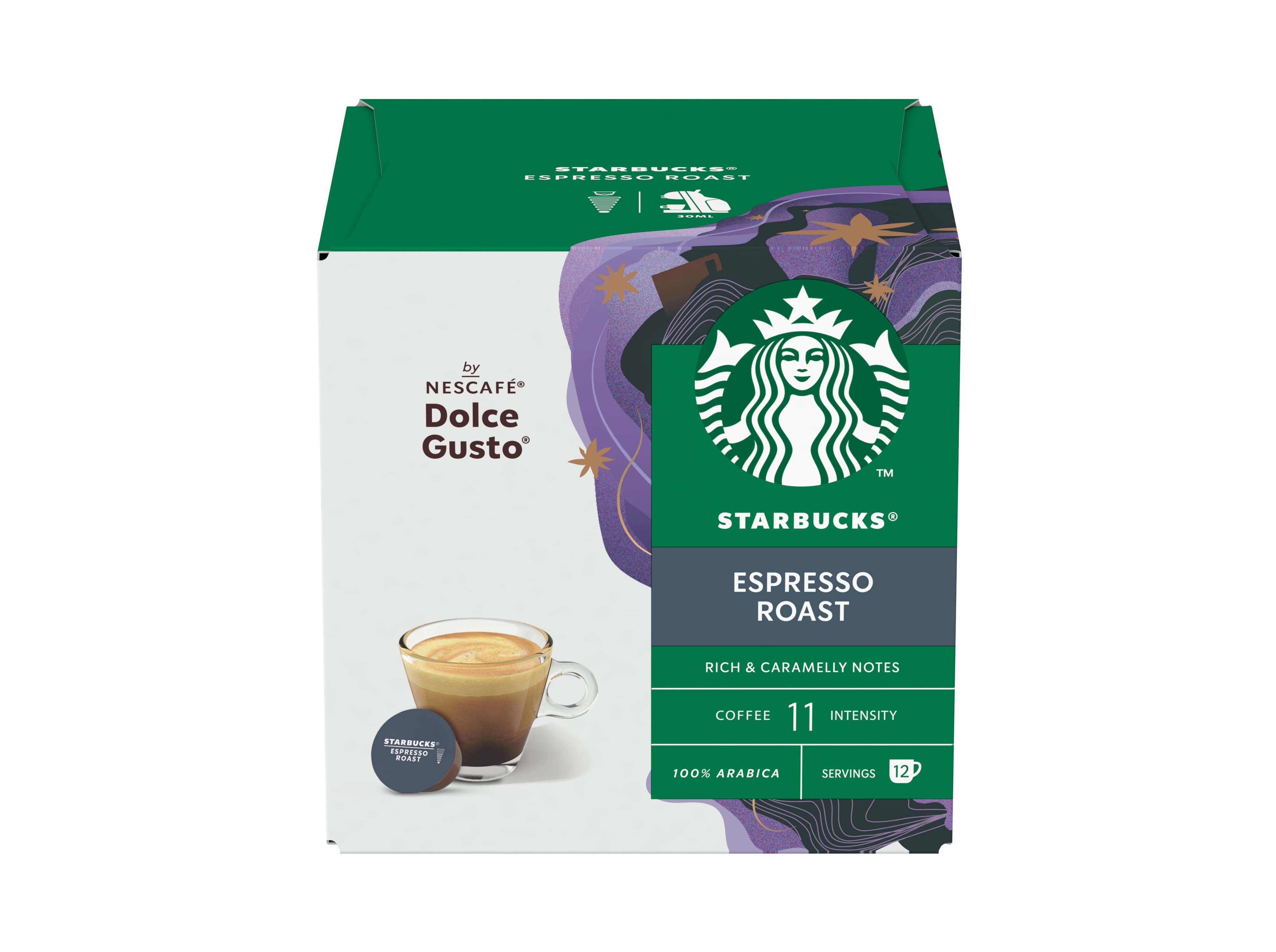 CÁPSULAS STARBUCKS COMPATÍVEL DOLCE GUSTO CAFÉ DARK ROAST 12UN