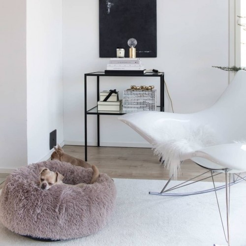 Cama rosa claro para animais de estimação