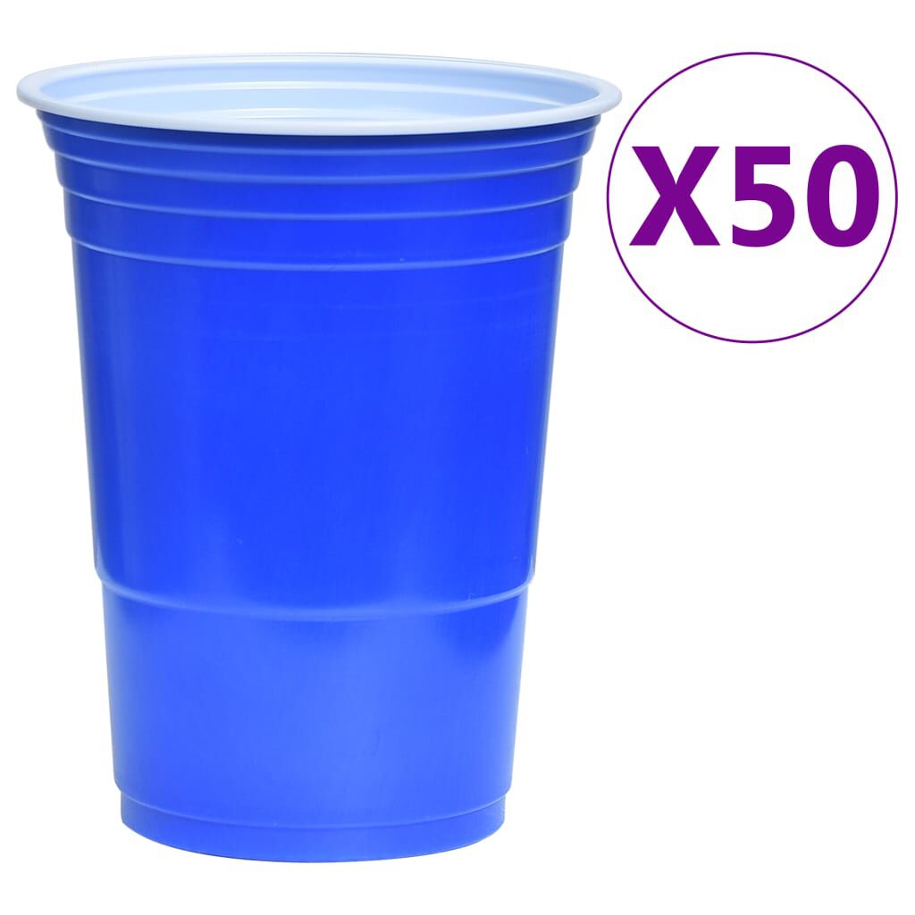 vidaXL Tafelbierpongset, 0,5 L, kunststof