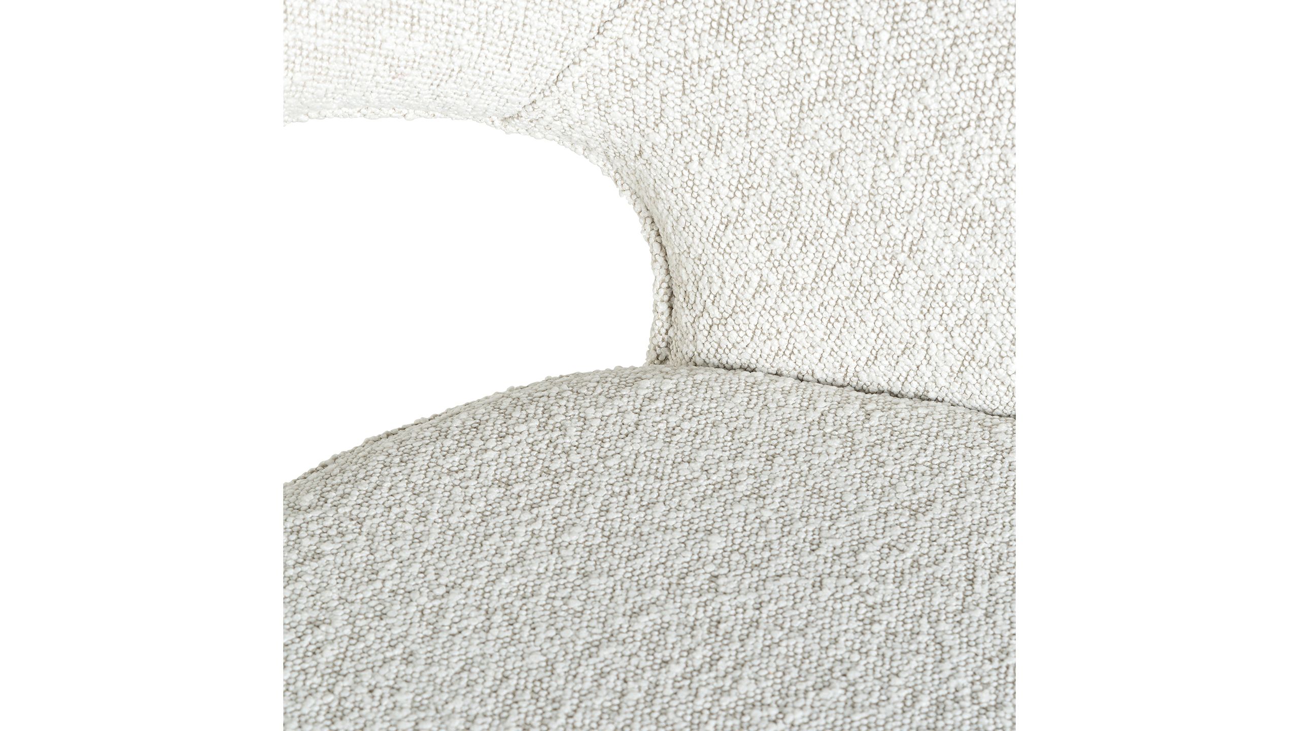 Barkruk 211072 White Bouclé Savoy B50 x D57 x H100 cm