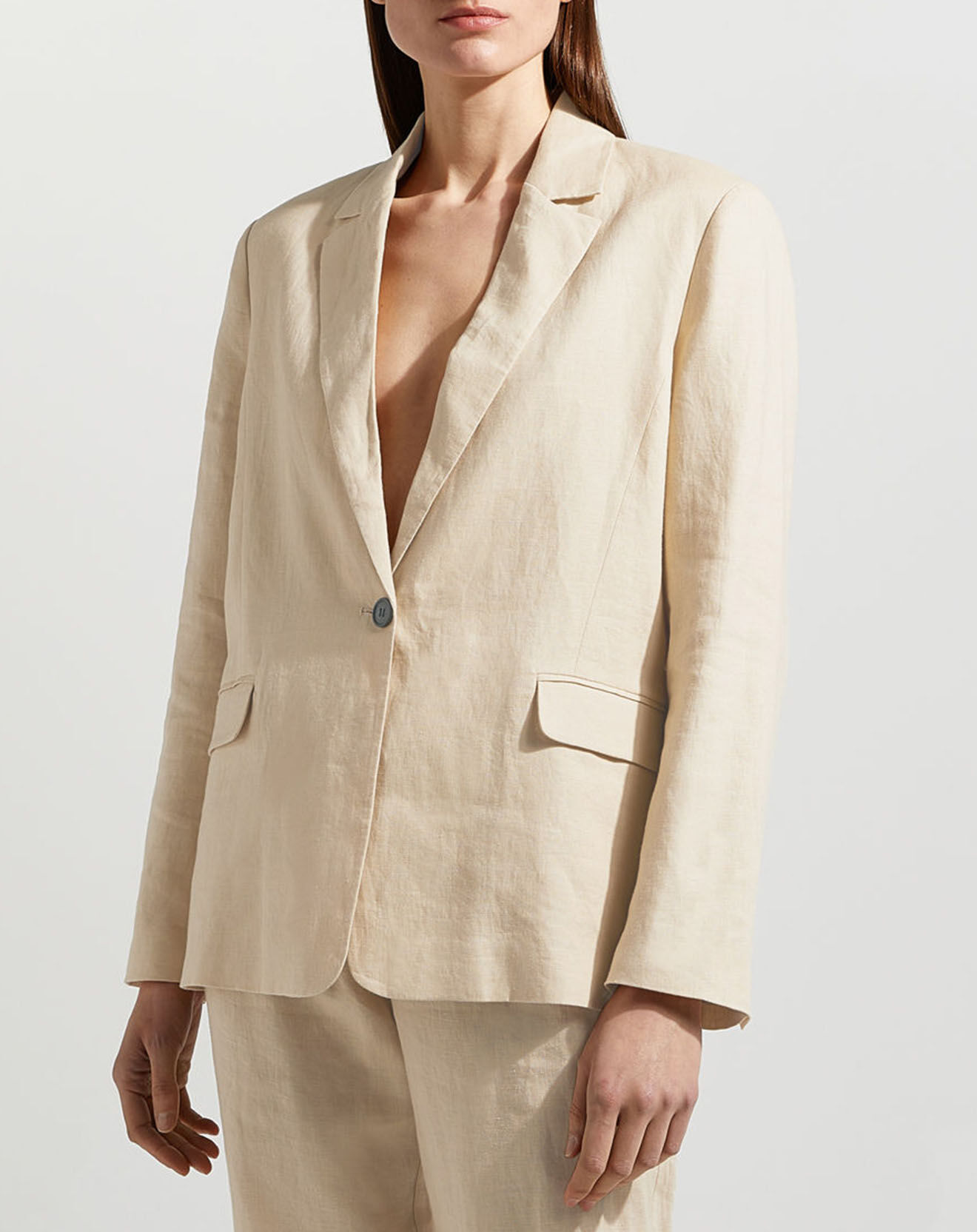 Jodhpur Veste 100% Lin Ruis beige
