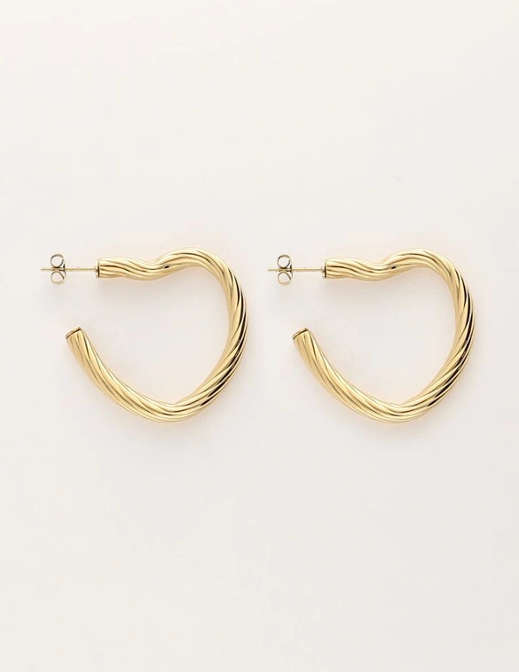 My Jewellery Vintage oorringen gerdaaid hart MJ11250