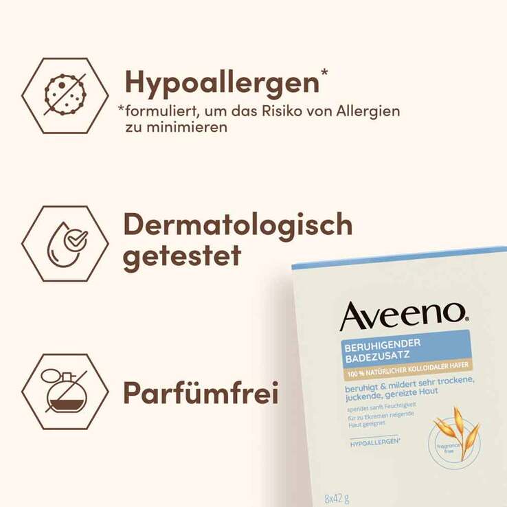 Aveeno Beruhigender Badezusatz, 8X42 g