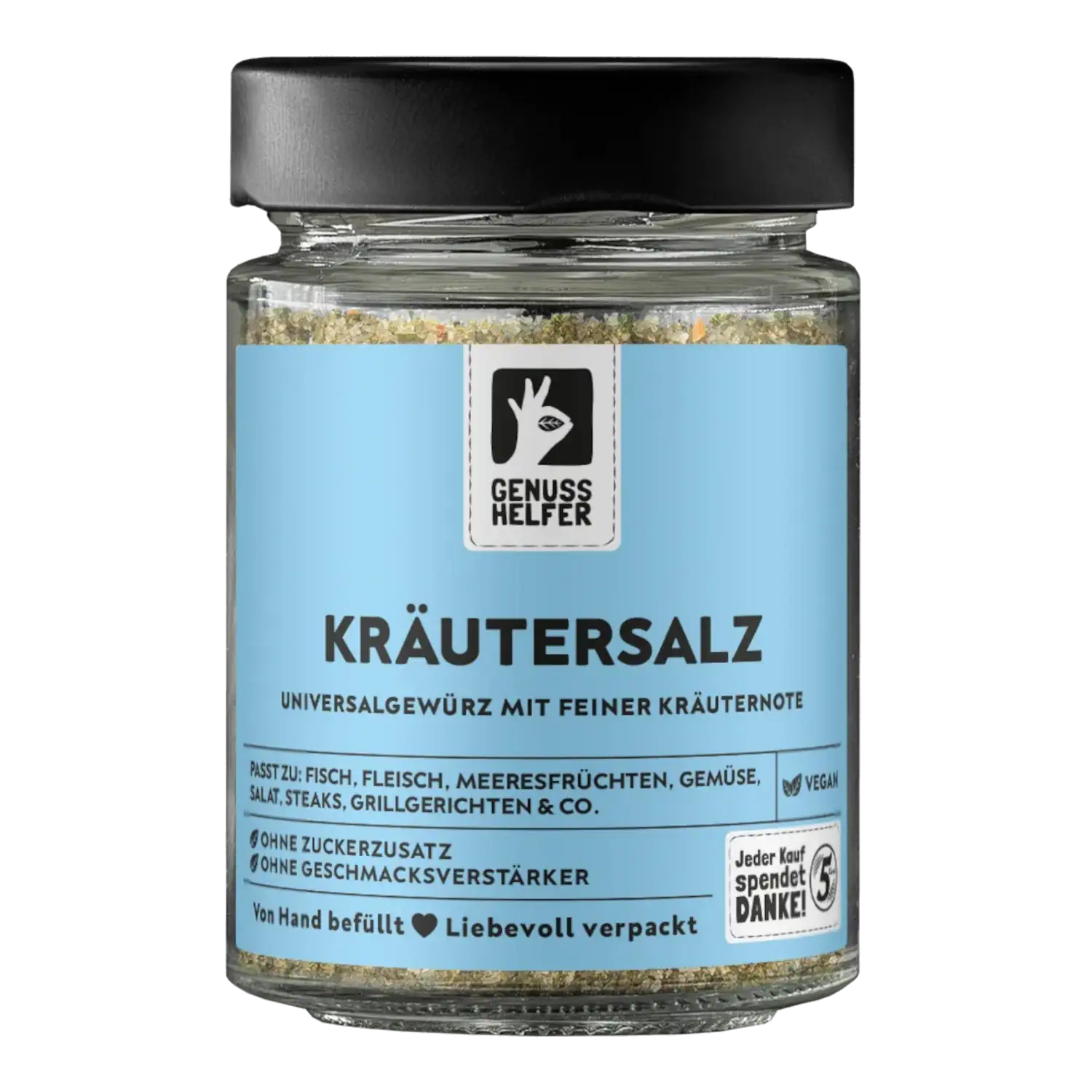 Kräutersalz, gemahlen, im Glas