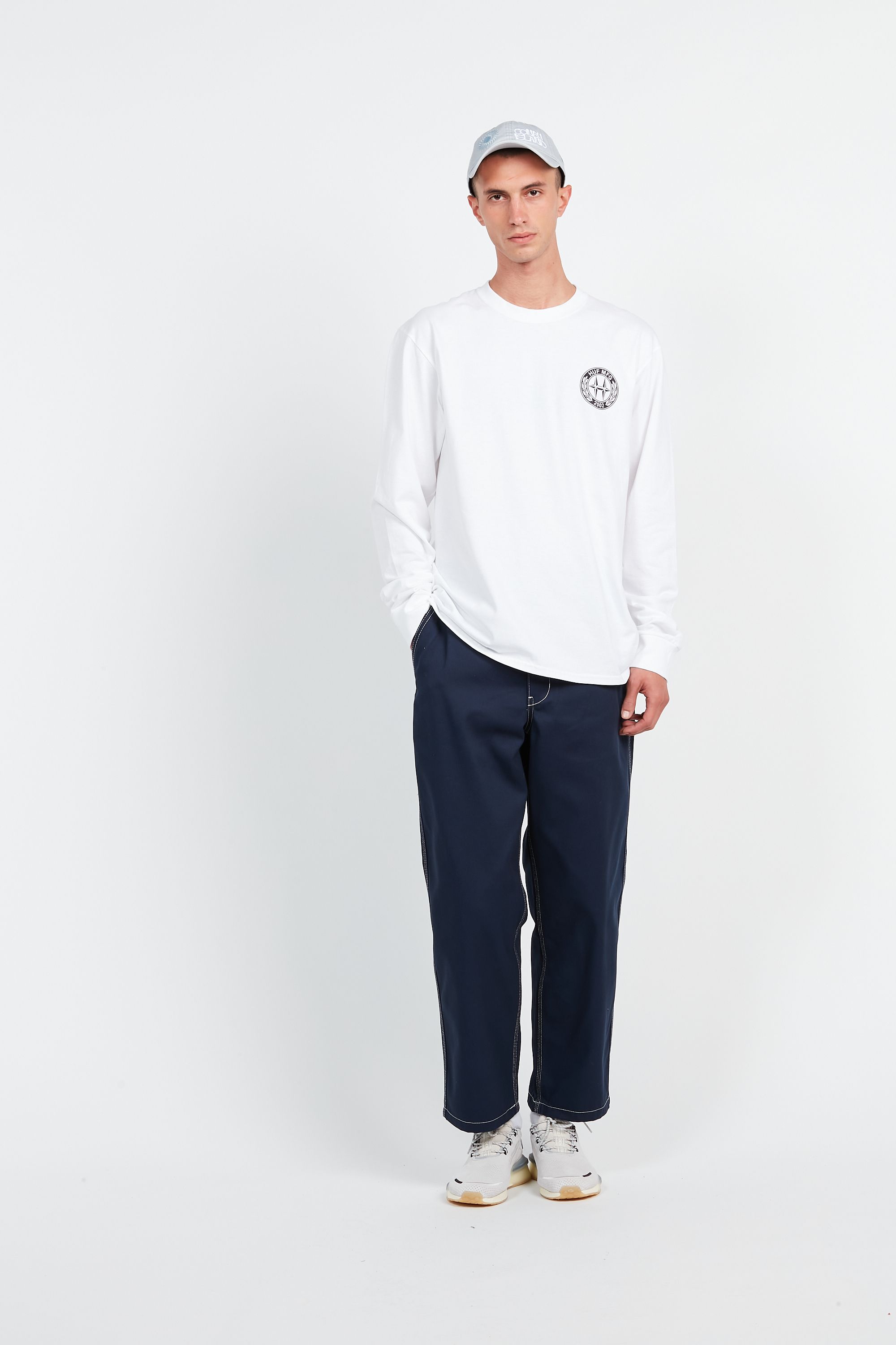 HUF T-SHIRT DOWNTOWN SPINNING Blanc