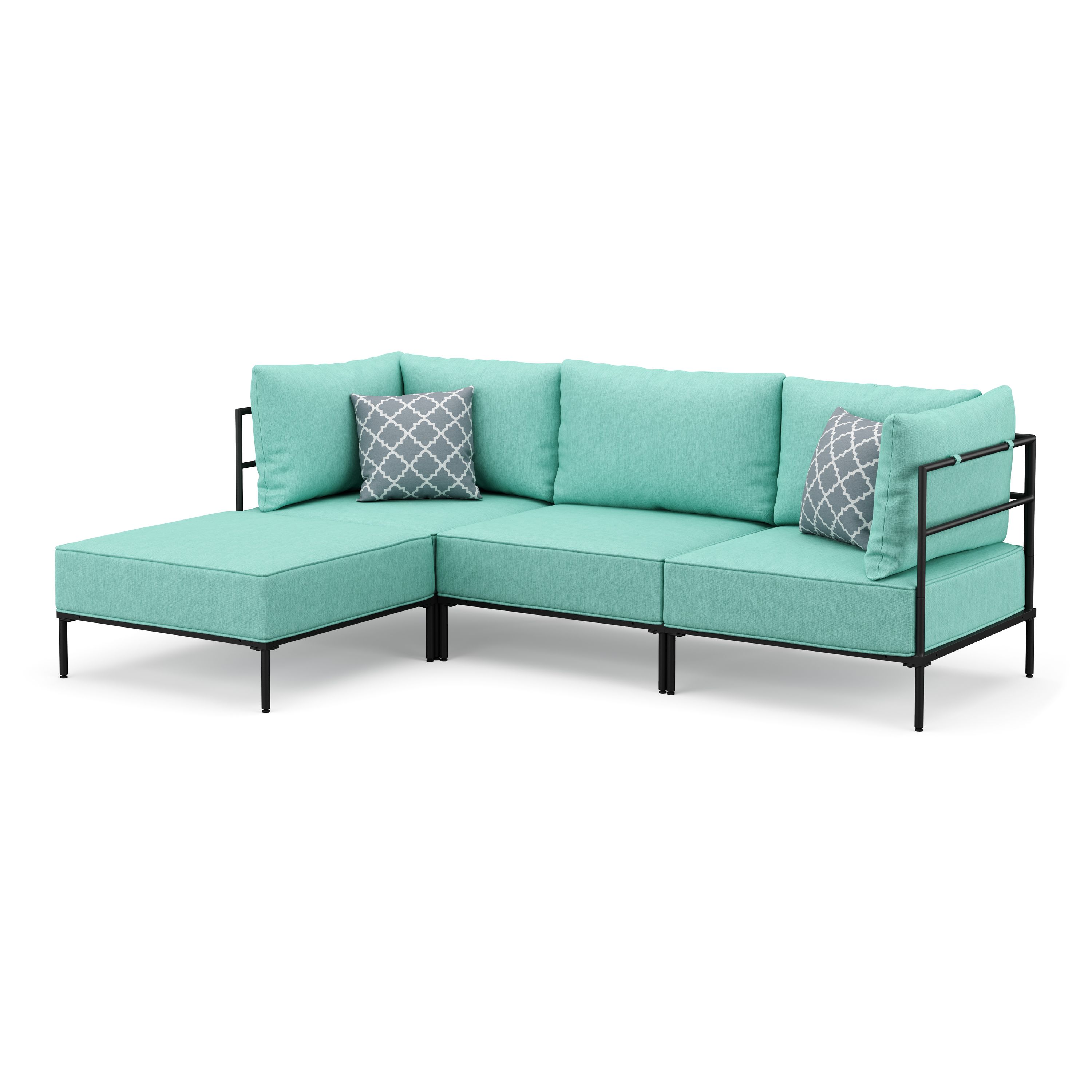 Ecksofa ETHAN 3-Sitzer türkis