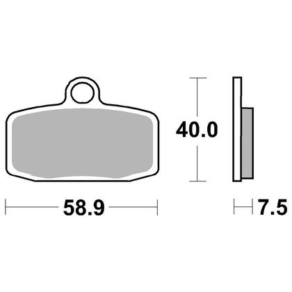 Plaquettes de freins SBS 885SI Sinter Métal Fritté Racing avant