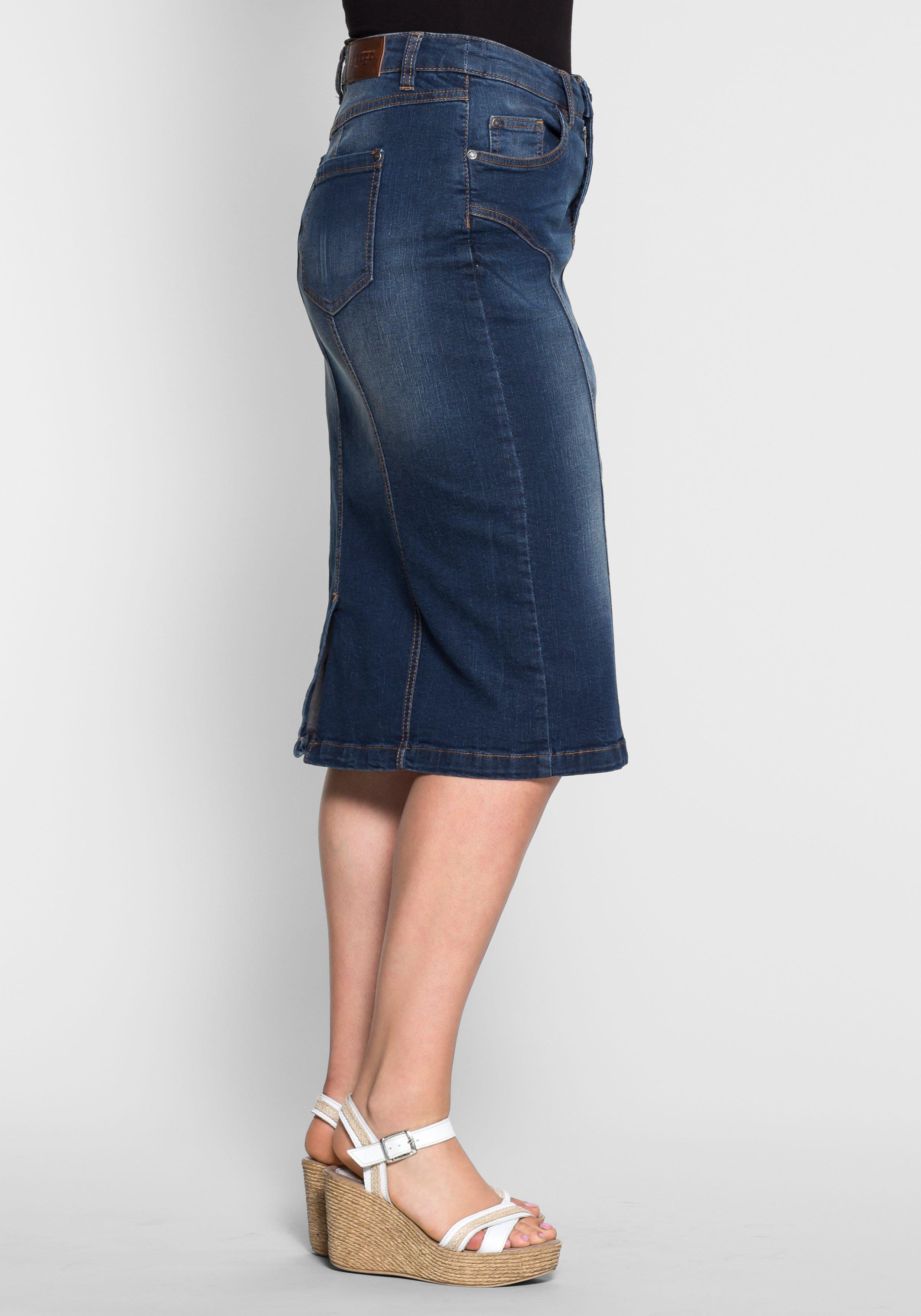 Jeansrock mit Teilungsnähten