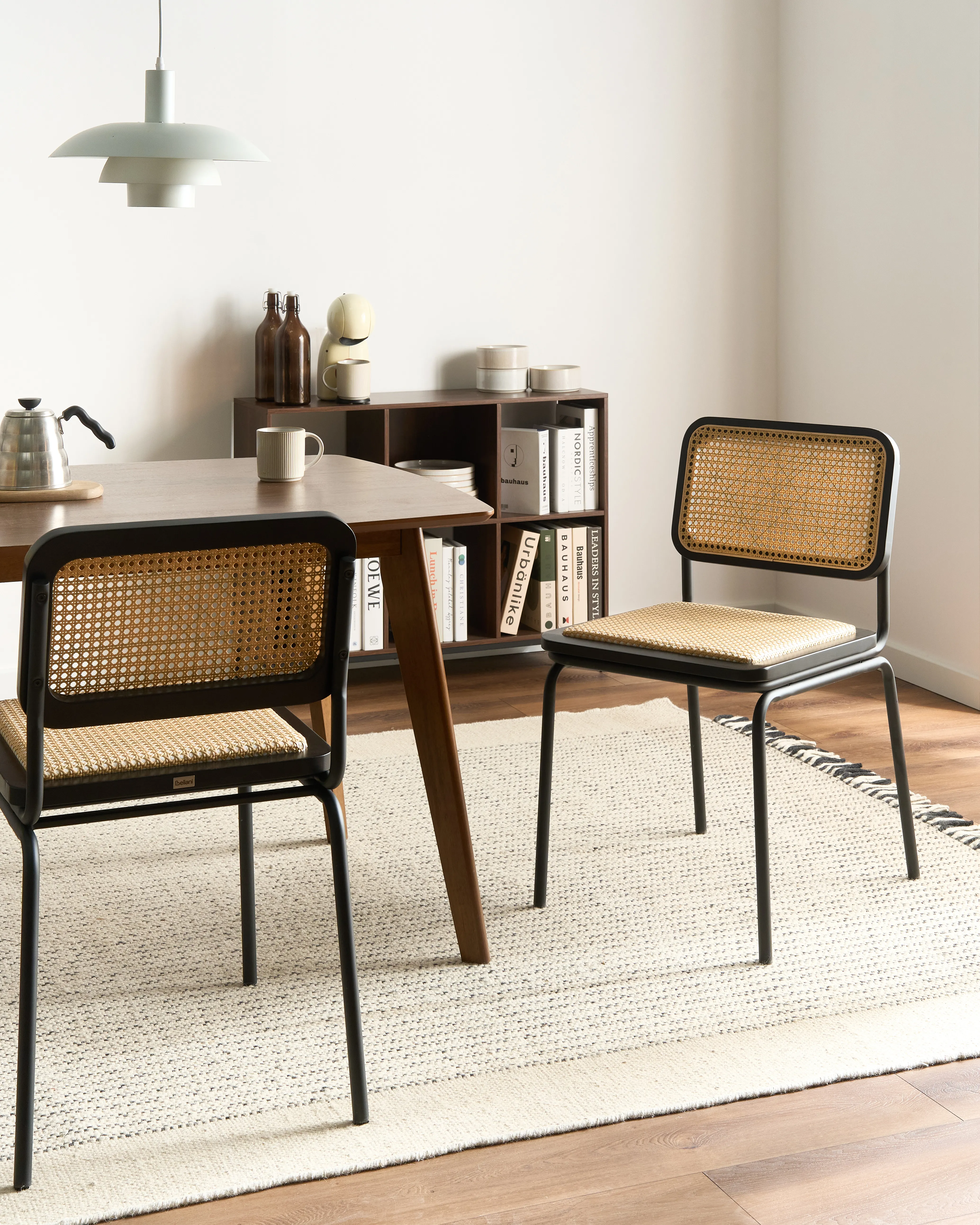 Set van 2 eetkamerstoelen CORVALLIS PE rotan Zwart