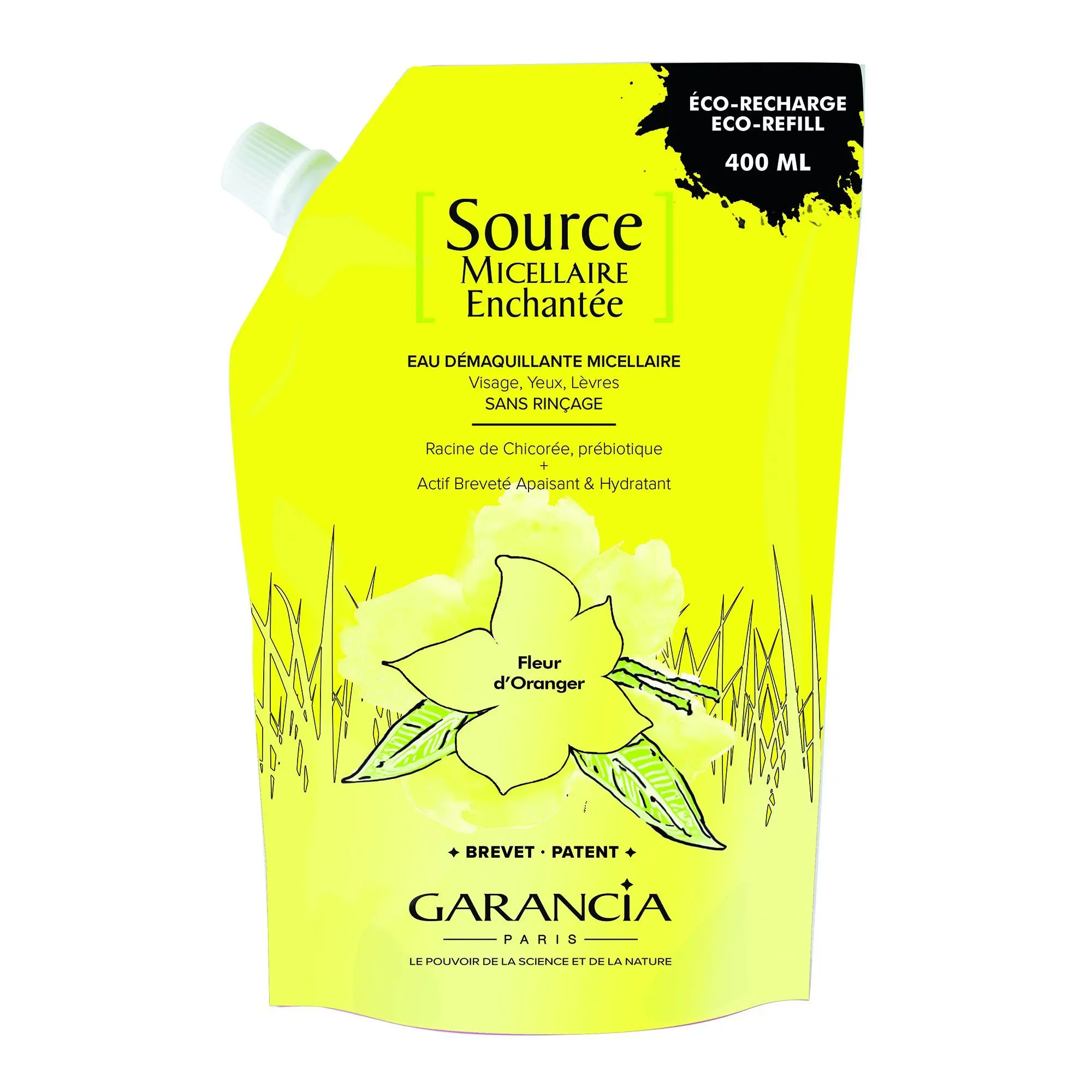 Garancia - Recharge source micellaire enchantée - fleur d'orangerEau micellaire 4 en 1 400ml - Nouveautés