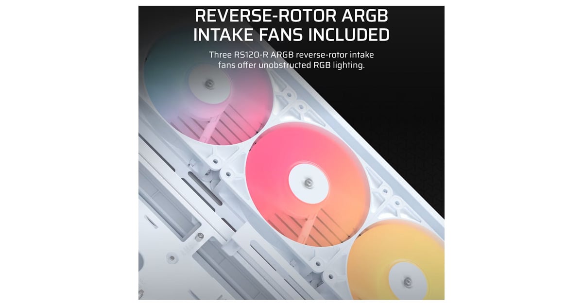 CorsairFRAME 4500X RS-R ARGB midi tower behuizing  (Wit | 2x USB-A | 1x USB-C | Tempered Glass)